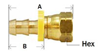 PO 45 Degree SAE Flare Female Swivel Diagram